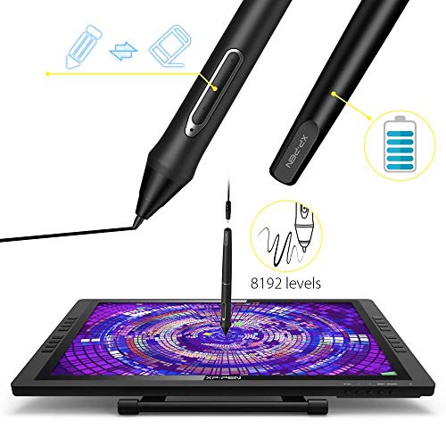 XP-PEN Artist22E Pro 21.5" Tableta Gráfica de Dibujo Digital, 16 Teclas de Atajo + 4K Monitor Interactivo de 8192 Sensibilidad de Presión con Soporte Ajustable, Windows10/8/7 Mac Os 10.10 o Superior