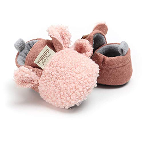 Zapatos Bebe Invierno, Botitas Bebé Recién Nacidos Niña Niño Botas Zapatos Calientes Botines Primeros Pasos Invierno 0-18 Mes (6-12 Meses, E_Rosa)