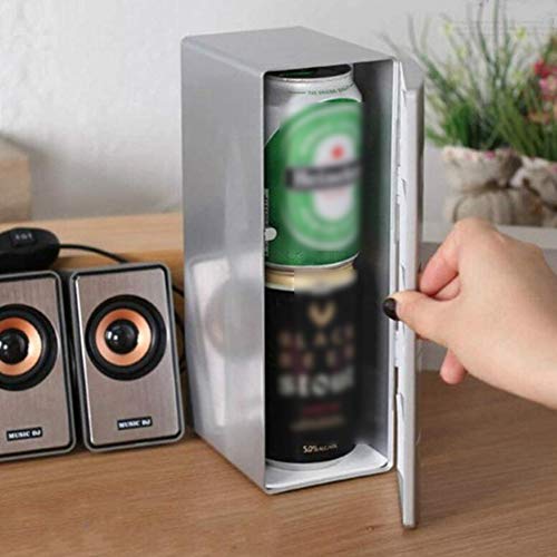 Zidao Compacto Mini USB Frigorífico, creativos pequeños cosméticos refrigerador portátil frigorífico congelador Beber Cerveza más fría Gira Uso de la Oficina del Coche de Escritorio,A