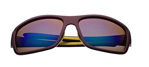 Zippo Polarized Blue Flash Mirror Lens Gafas de Sol, Unisex, Granate, Medium