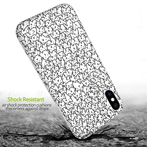 ZQ-Link Funda para Apple iPhone X/XS - Ultra Slim TPU Silicona Cover Gel Flexible Duradero Resistente Back Cover [Impresión Alta Definición] - Hermoso Gatito Gato