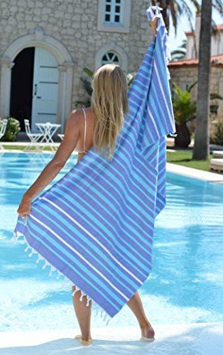 ZusenZomer Fouta XL, Toallas Hammam Ibiza | Toalla Turco, Ideal para Vacaciones, Playa, Sauna | 100% Algodón | Diseño Exclusivo