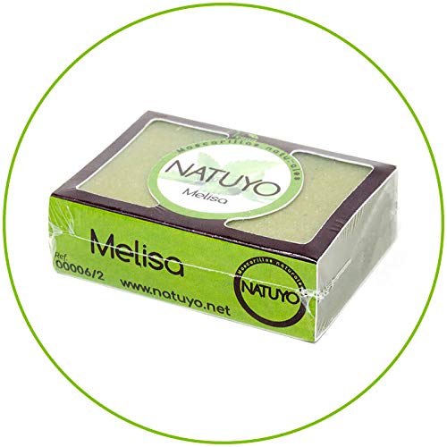 - Mascarilla de jabón sedante NATUYO de MELISA.- Para regular estados de nerviosismo y estrés, relajante psicológico y emocional, relajante muscular y articular.