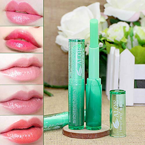 1 UNID Orgánica Aloe Vera Jalea Lápiz labial orgánico de la jalea de Vera del áloe Labios hidratantes Pintalabios Mágico Originales Lápiz labial brillo de labios Impermeable Duradera Maquillaje