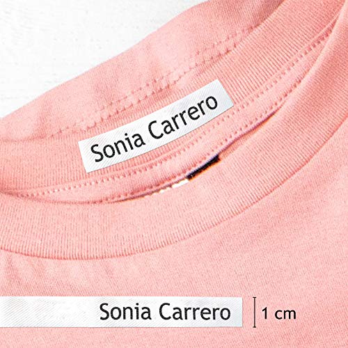 100 Etiquetas para ropa personalizadas. Etiquetas de tela con CERTIFICADO ECOLÓGICO ideales para tus niños. Etiquetas termoadhesivas para marcar la ropa con plancha.