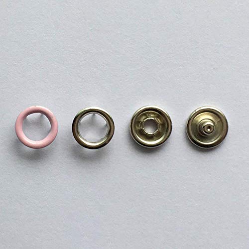 100set 9.5mm Metal Prong Snap Buttons Abrazaderas Prensa Remaches Poppers Deslizadores para niños Hebilla Para el cuidado de la piel Studs Snap Fasteners, mezclar 10 colores, 9.5mm 100set