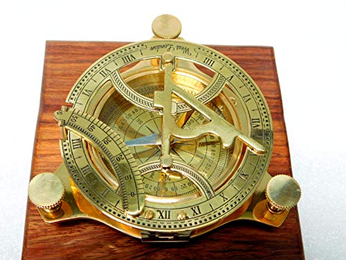 10cm Brass sundial compass fully functional compass nevegation nautical maritime vintage antique compass