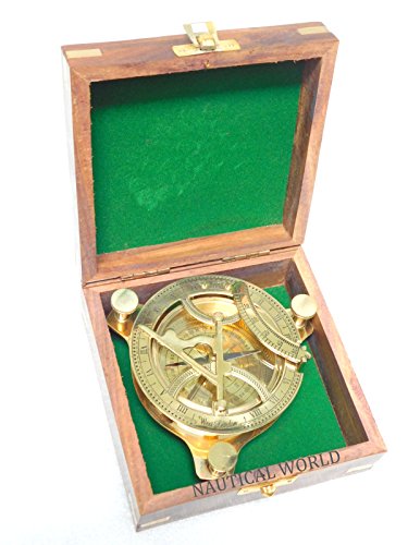 10cm Brass sundial compass fully functional compass nevegation nautical maritime vintage antique compass