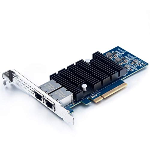 10Gtek® 10GbE PCIE Tarjeta de Red para Intel X540-T2- X540 Chip, Dual RJ45 Puertos, 10Gbit PCI Express x8 LAN Adapter, 10Gb Nic para Windows Server, Win8, 10, Linux, 3-Year Warranty