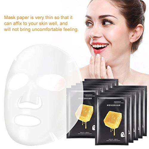 10pcs miel concentrado nutritivo hidratante hidratante ultra fina mascarilla facial