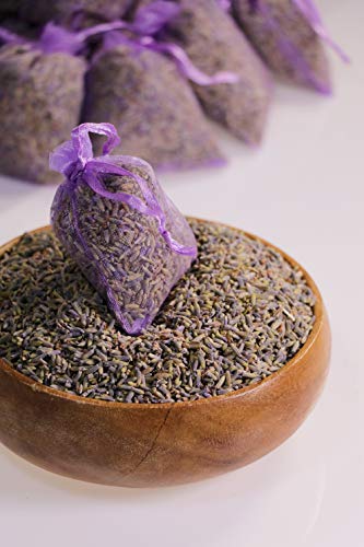 12 puro lavanda secas flores 10 gramos Satchels – acogedor bolsa sobres lleno de lavanda seca – Natural aroma fragancia para aromatherapy-car-closet-drawers-moths-wardrobe