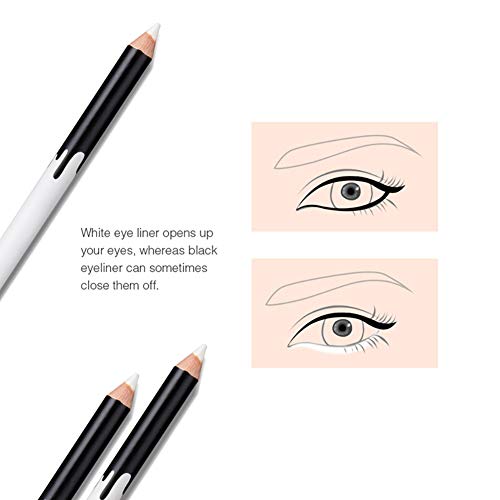 1PC Blanca Lápiz Delineador De Ojos A Prueba De Agua Suave De La Herramienta Cosmética De La Belleza Maquillaje Duradero Delineador De Ojos Sombra De Ojos Profesional De Resaltado (Blanco)