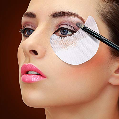 200 Piezas de Plantilla de Sombra de Ojo Almohadilla de Gel para Prevener las Extensiones de Pestañas, Tintes y Residuos de Maquillaje de Labios