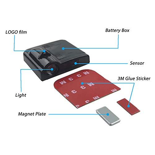 2pcs ProyeccióN De Coche LnaláMbrico, Proyector De Led Puerta Sombra Luz De Bienvenida Emblema LáSer Logo Kit De LáMparas Para Mercedes Benz Smart Forfour Fortwo For-Us Roadster Brabus Todos Los Autos