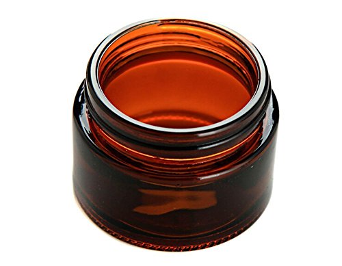 2PCS Vidrio Vacío Crema Facial Bálsamo Labial Recipiente de Almacenamiento Olla Botella Tarro Embalaje Muestra de Botellas Cosméticos Titular con tapa dorada (50G)