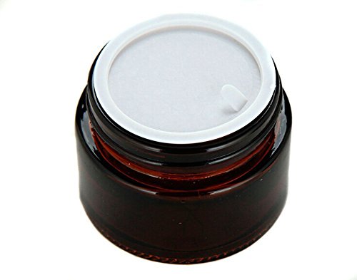 2PCS Vidrio Vacío Crema Facial Bálsamo Labial Recipiente de Almacenamiento Olla Botella Tarro Embalaje Muestra de Botellas Cosméticos Titular con tapa dorada (50G)