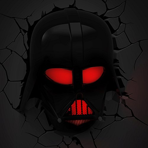 3D Light FX Lampada Led 3Dlightfx - Star Wars Ep7 Darth Vader Face con Timer Lámpara 3D SW, Multicolor, 27 x 14.5 x 32 cm