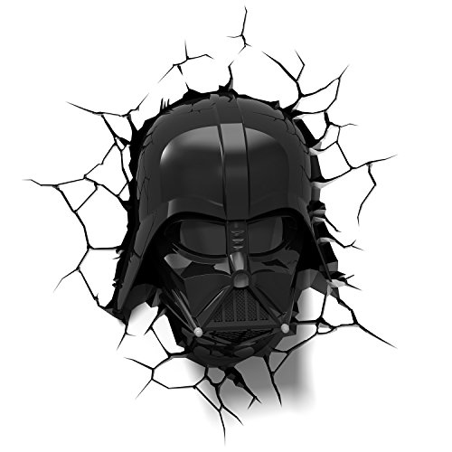 3D Light FX Lampada Led 3Dlightfx - Star Wars Ep7 Darth Vader Face con Timer Lámpara 3D SW, Multicolor, 27 x 14.5 x 32 cm
