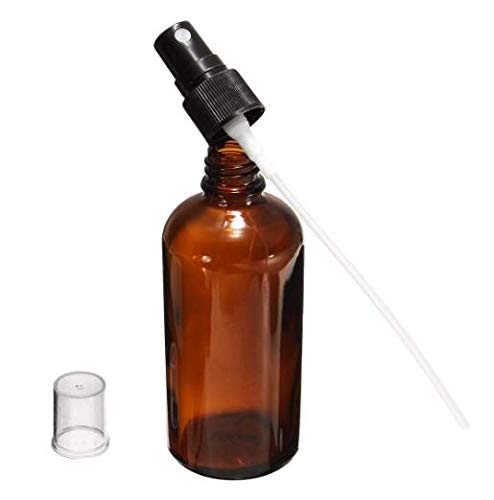 3PCS 100ml Botella de aerosol de vidrio de ámbar vacío con spray fino para cosméticos botella de maquillaje, cuidado de la piel perfume, maquillaje,