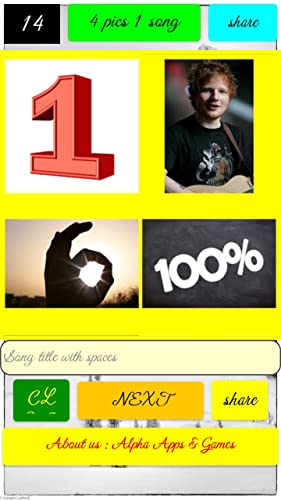 4 pics 1 english game pop songs