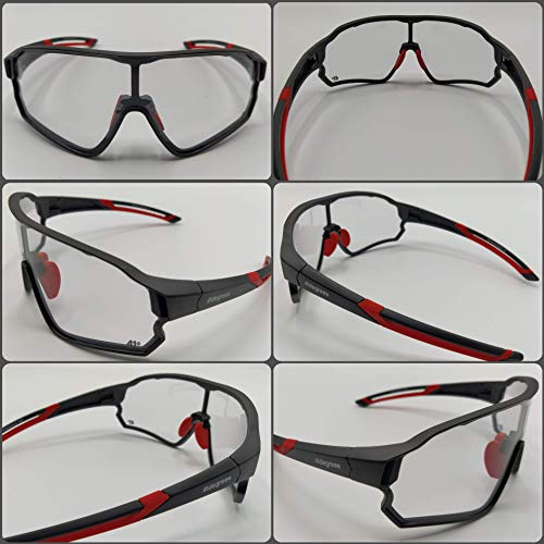 41degrees. Gafas de Sol Fotocromáticas con 2 Lentes Intercambiables. 2 en 1 Gafas de Ciclismo Polarizadas UV400 para Running, Esquí. Máscara Unisex Modelo Tramuntana