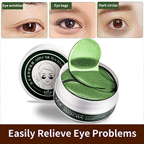 60 pcs Máscara Para Los Ojos, Máscara Para Ojos De Té Verde Colágeno, Antiarrugas, Hidratante Para Debajo De Los Ojos,bolsa Círculos Oscuros, Hidratación, Ojos Esponjosos