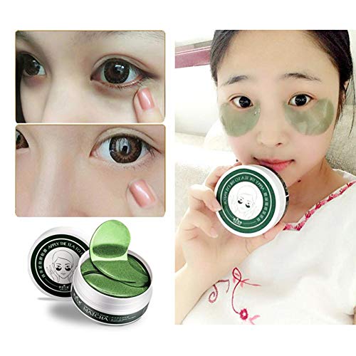 60 pcs Máscara Para Los Ojos, Máscara Para Ojos De Té Verde Colágeno, Antiarrugas, Hidratante Para Debajo De Los Ojos,bolsa Círculos Oscuros, Hidratación, Ojos Esponjosos