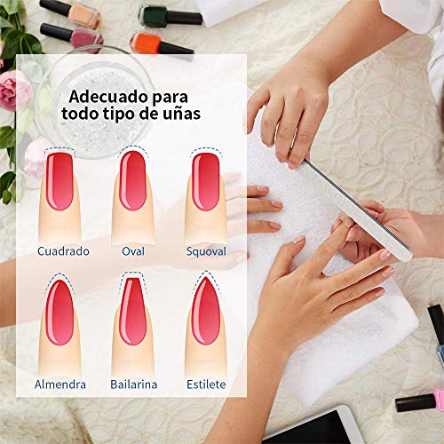 7 star Lima de Uñas, Juego de Manicura Profesional, 13 en 1 Acero Inoxidable Cortauñas Pedicura Lavable de Doble Cara de Esmeril, Kit de Manicura para Salón y Uso Doméstico