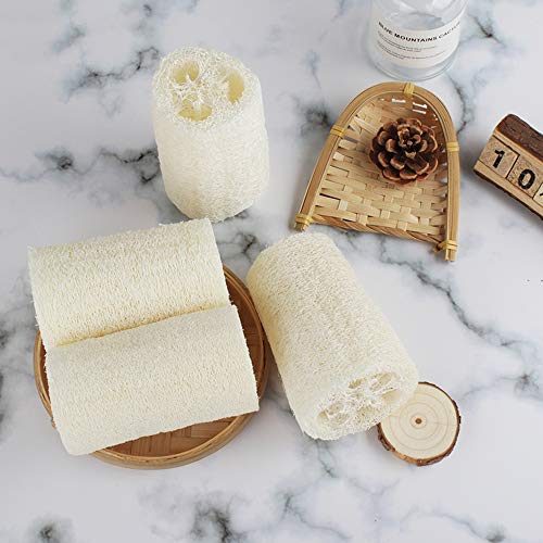 8 PCS Natural Loofahs Loofah Sponges Loofah Spa Exfoliante Exfoliante Gel de baño Esponja Quitar la piel muerta para el spa Ducha corporal Cuidado diario de la piel