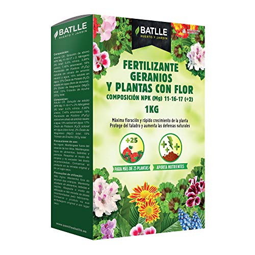 Abonos - Fertilizante geranios y plantas con flor Caja 1 kg. - Batlle