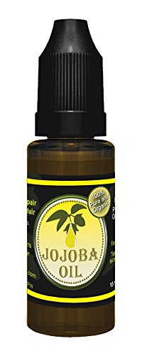 Aceite de jojoba 100% natural. Uso puro de 15 ml para barba, piel y cabello, crema hidratante, acné, uñas, problemas de la piel, rasurado de aceite, removedor de maquillaje y más.