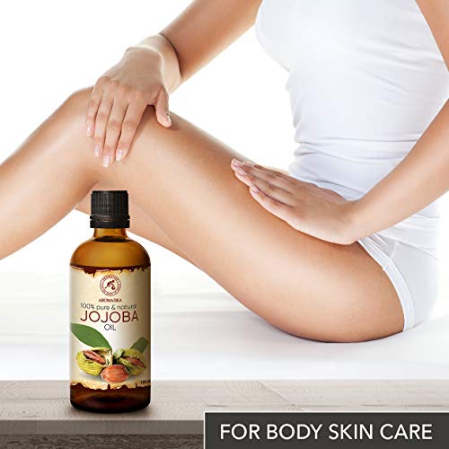 Aceite de Jojoba 100ml - Simmondsia Chinensis - Argentina - 100% Puro y Natural - Cuidado para el Rostro - Cuerpo - Cabello - uso Puro con Aceites Esenciales para Cosmético - Masaje