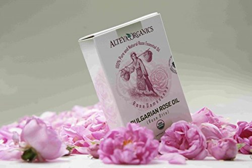 Aceite esencial orgánico Alteya Búlgara Rose (Rosa Damascena Rose Otto) 4.3 ml – 100% USDA certificado orgánico puro natural auténtico destilado al vapor y vendido directamente por The Rose Grower Alteya Organics