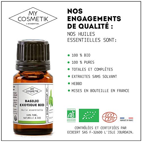 Aceite esenciale de Albahaca exótica orgánico - MyCosmetik - 10 ml