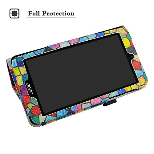 Acer Iconia One 7 B1-780 Funda,Mama Mouth Slim PU Cuero Con Soporte Funda Caso Case para 7" Acer Iconia One 7 B1-780 Android Tablet,Stained Glass