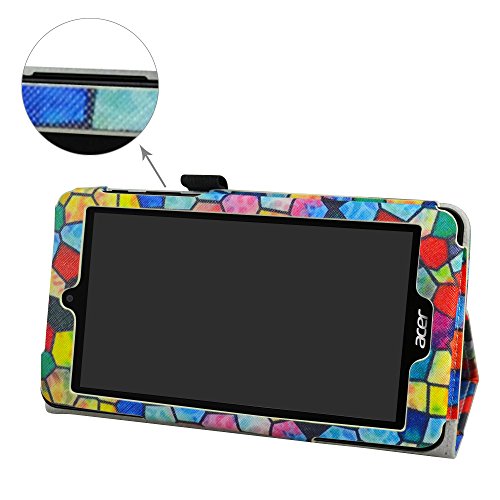 Acer Iconia One 7 B1-780 Funda,Mama Mouth Slim PU Cuero Con Soporte Funda Caso Case para 7" Acer Iconia One 7 B1-780 Android Tablet,Stained Glass