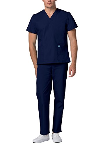 Adar Uniformes médicos Unisex - Uniformes médicos Unisex con cordón - 701 - Navy - L