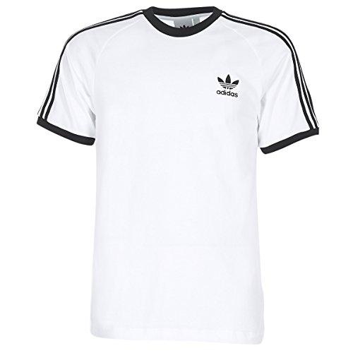 adidas 3-Stripes tee T-Shirt, Hombre, White, L