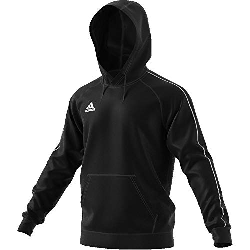 adidas CORE18 Hoody Sudadera con Capucha, Hombre, Negro (Negro/Blanco), S