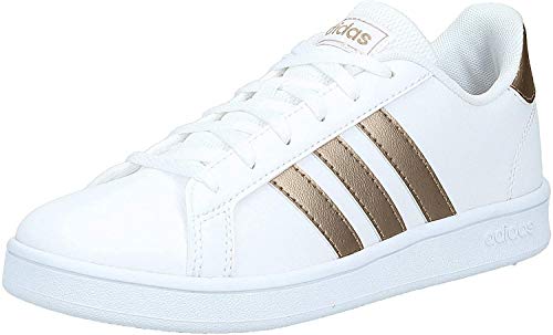 adidas Grand Court K, Zapatillas de Tenis Unisex Niños, Multicolor Ftwwht Coppmt Glopnk 000, 38 EU