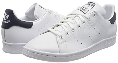 adidas Originals Stan Smith Zapatillas de Deporte Unisex adulto, Blanco (Core White/Running White/New Navy), 42 EU (8 UK)