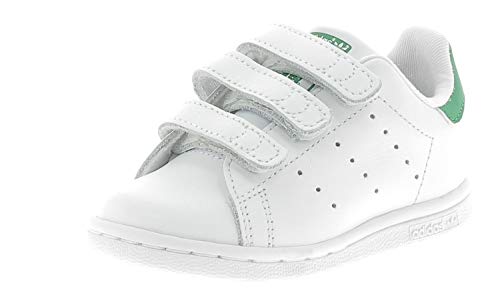 adidas Stan Smith CF I, Zapatillas Unisex bebé, Blanco (Footwear White/Footwear White/Green 0), 24 EU