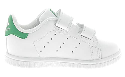 adidas Stan Smith CF I, Zapatillas Unisex bebé, Blanco (Footwear White/Footwear White/Green 0), 24 EU
