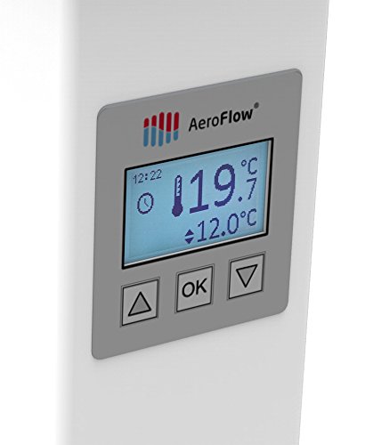 AeroFlow Calefacción eléctrica Midi 1950 con núcleo de Arcilla refractaria,aplicación Disponible con regulador con Pantalla FlexiSmart (Android,iOS),calefacción Auxiliar eléctrica,15 años de garantía