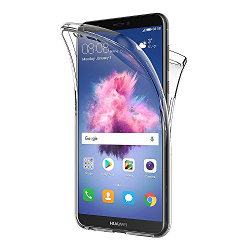 AICEK Funda Huawei P Smart, Transparente Silicona 360°Full Body Fundas para Huawei P Smart Carcasa Silicona Funda Case 15 X 8 cm (5,65 Pulgadas