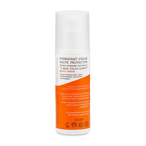 Algamaris - Crema solar facial, SPF50, certificado bio, 50 ml