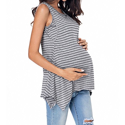 ALIKEEY La Mujer Embarazada Stripe Ropa De Maternidad Lactancia Amamantar Vest Top Blusa Bolso Maternidad Hospital Polipiel Embarazada