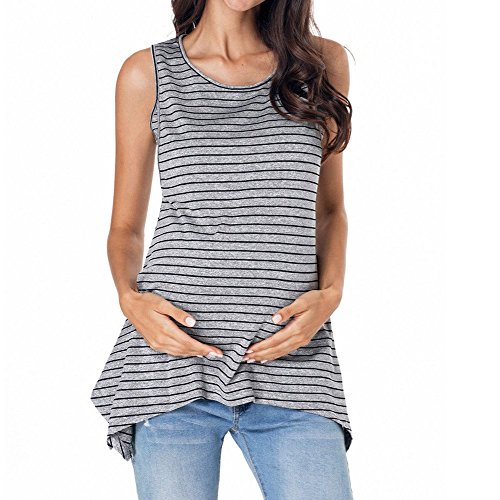 ALIKEEY La Mujer Embarazada Stripe Ropa De Maternidad Lactancia Amamantar Vest Top Blusa Bolso Maternidad Hospital Polipiel Embarazada