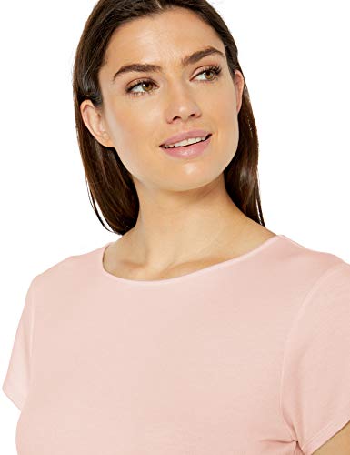 Amazon Essentials Lightweight Lounge Terry Short-Sleeve Relaxed-Fit T-Shirt Night-Shirts, Rosado Blush, US S (EU S - M)