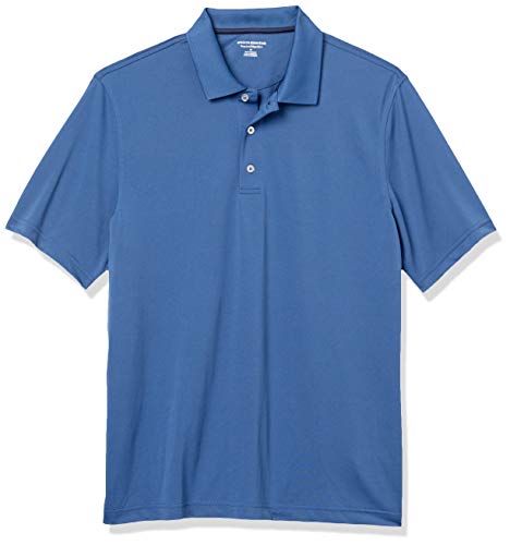 Amazon Essentials Regular-Fit Quick-Dry Golf Polo athletic-shirts, Azul, US S (EU S)